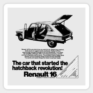 RENAULT 16 - advert Sticker